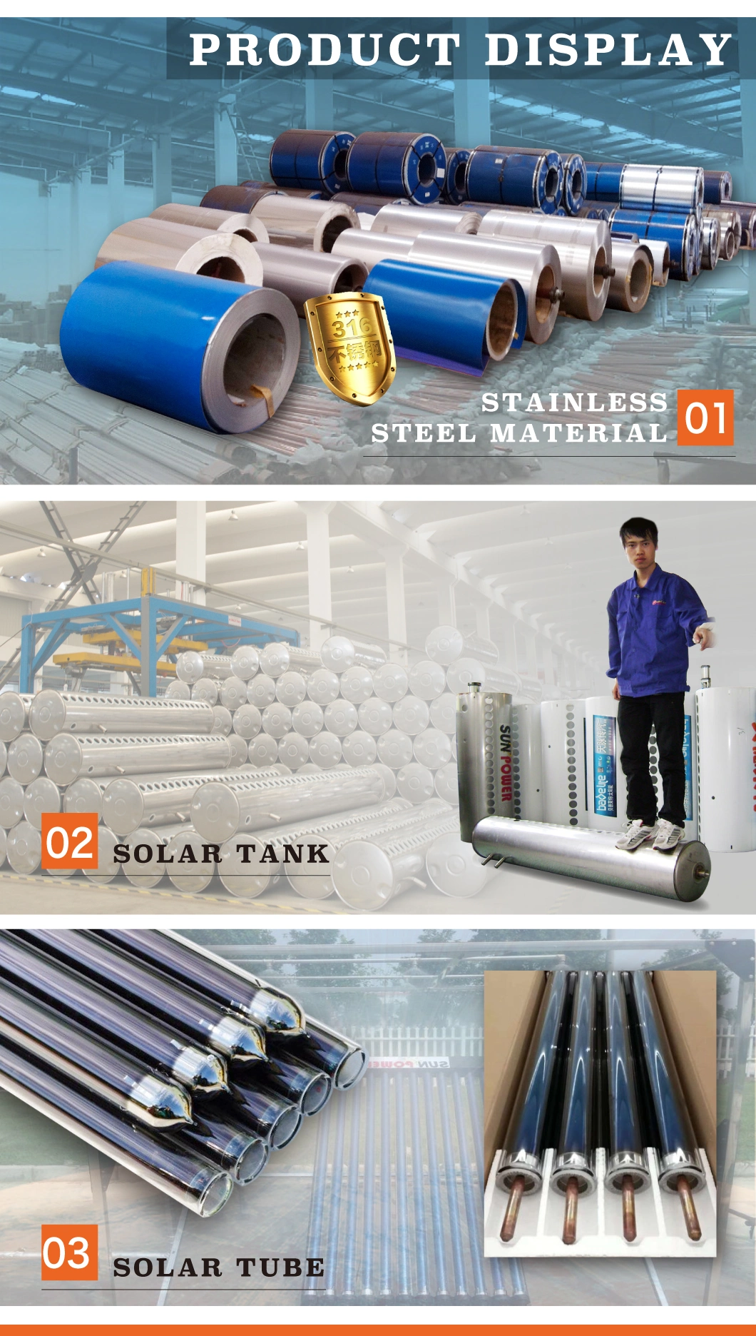 Pre-Heat Copper Coil Solar Water Heater Price